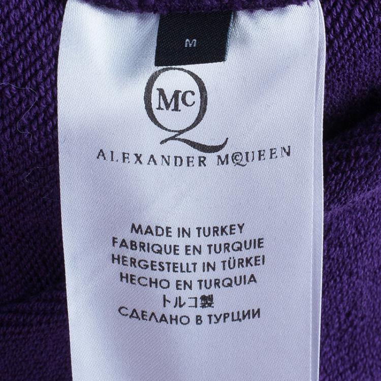 Pre Owned بلوفر أم سي كيو باي اليكساندر ماكوين أرجواني رسوم طيور M