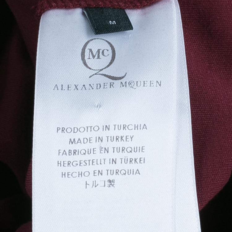 Pre Owned McQ by Alexander McQueen Merlot Zip Detail Dress  M
