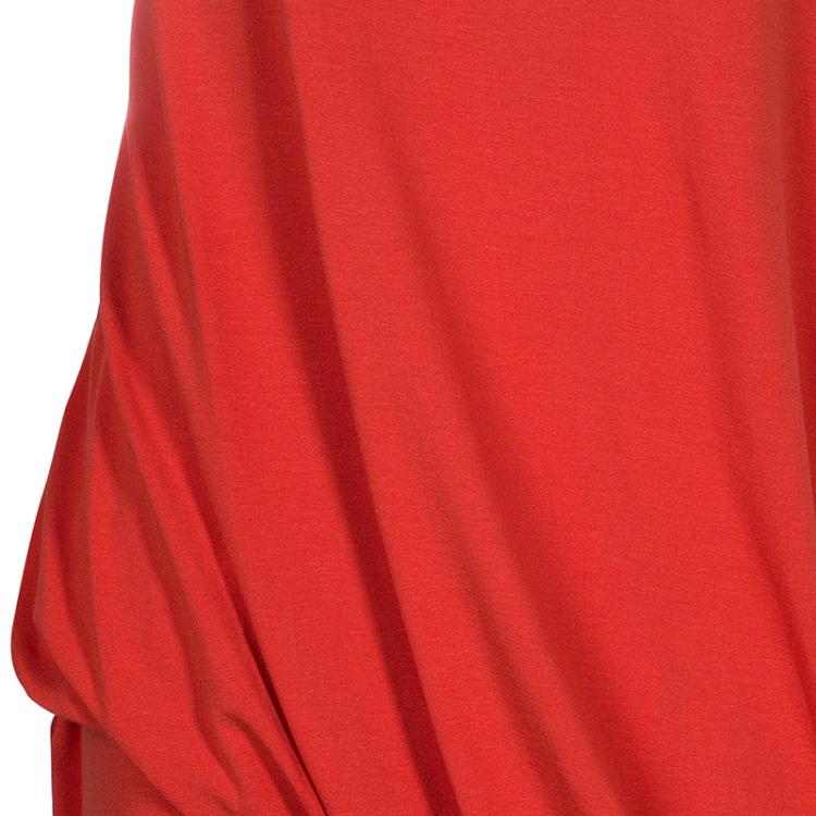 Pre Owned McQ By Alexander McQueen Orange Asymmetric Dress XL