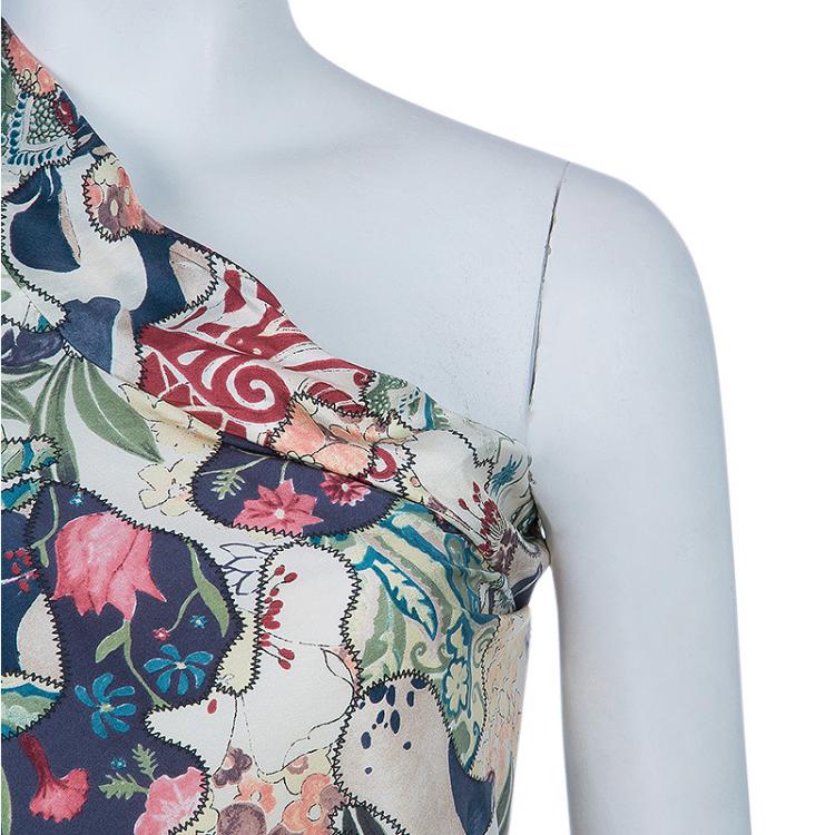 Pre Owned McQ by Alexander McQueen Multicolor One Shoulder Zip Dress M