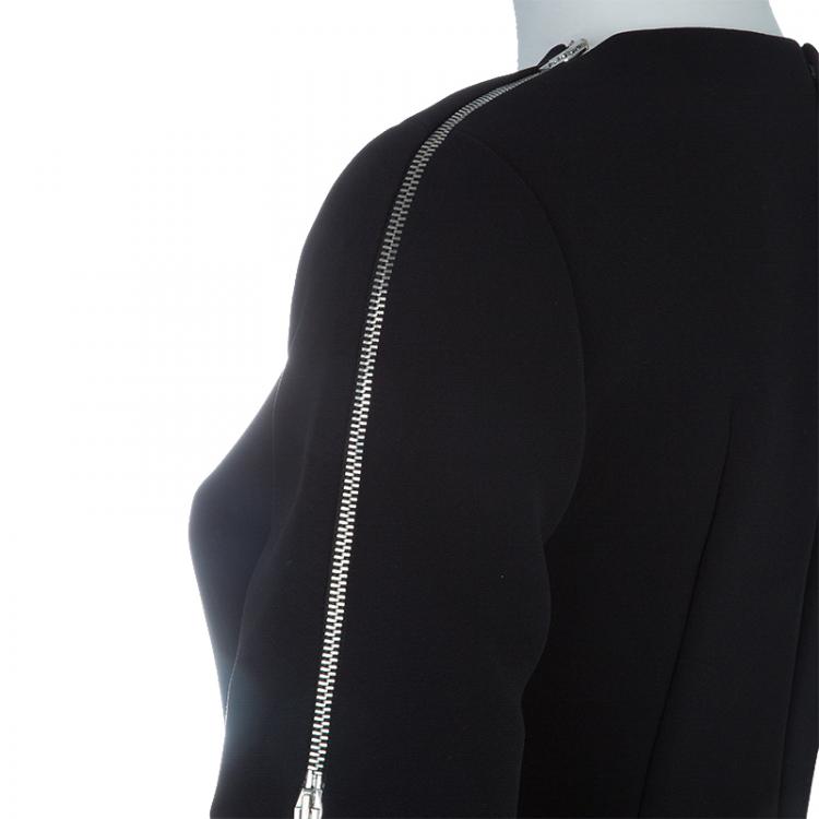 Pre Owned McQ By Alexander McQueen Black Zip Detail Dress S