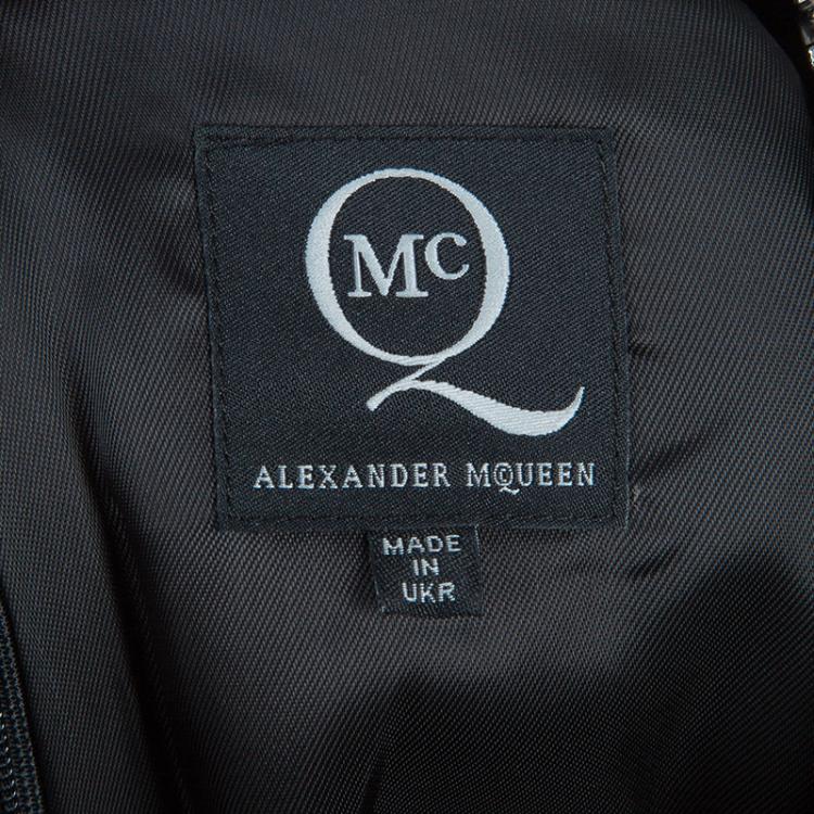 Pre Owned McQ By Alexander McQueen Black Zip Detail Dress S