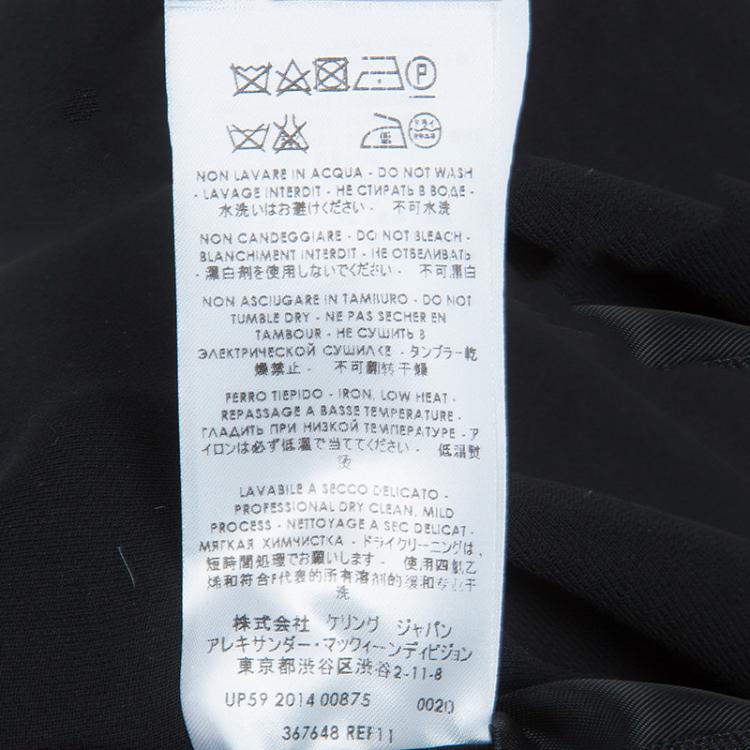 Pre Owned McQ By Alexander McQueen Black Zip Detail Dress S