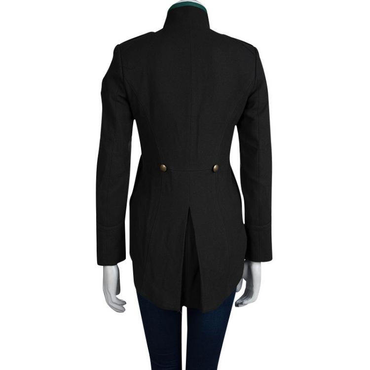 Pre Owned McQ by Alexander McQueen Green Military Style Tailcoat S