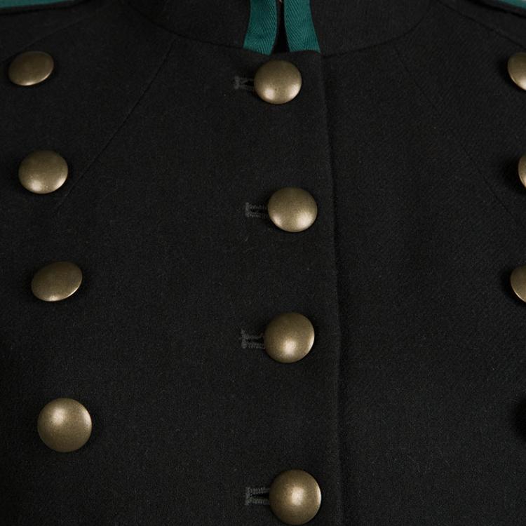 Pre Owned McQ by Alexander McQueen Green Military Style Tailcoat S