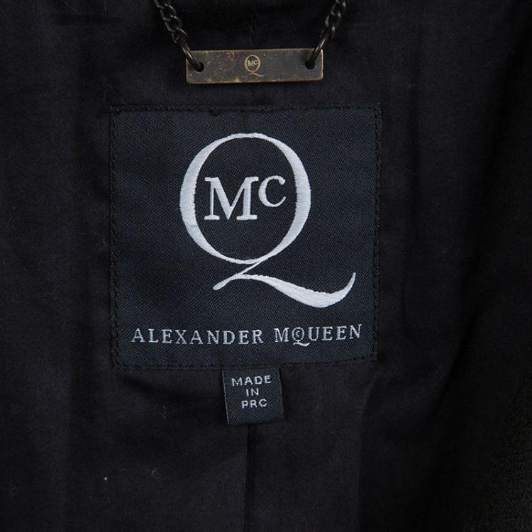 Pre Owned McQ by Alexander McQueen Green Military Style Tailcoat S