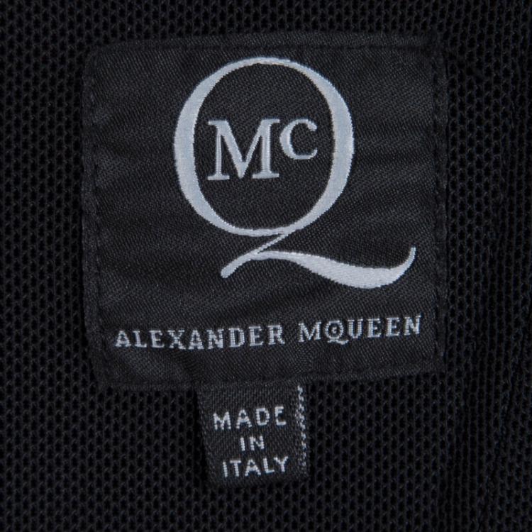Pre Owned MCQ Alexander McQueen Multicolor Graphic Print Strapless Silk Dress M