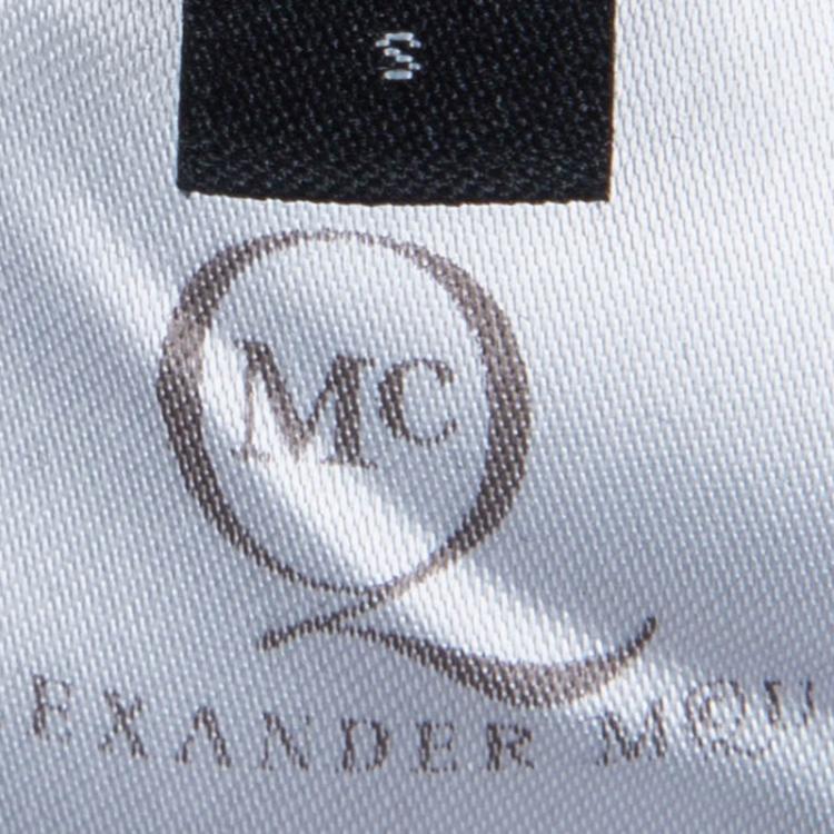Pre Owned McQ By Alexander McQueen Black Knit Rabbit Print Sweatshirt Dress S