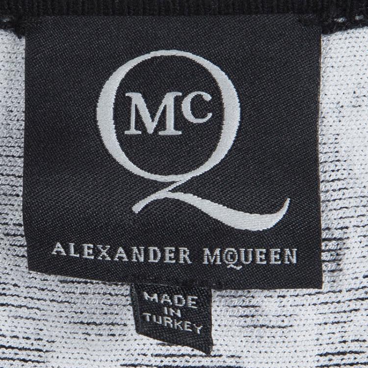 Pre Owned McQ By Alexander McQueen Black Knit Cut Out Shoulder Detail Dress XL