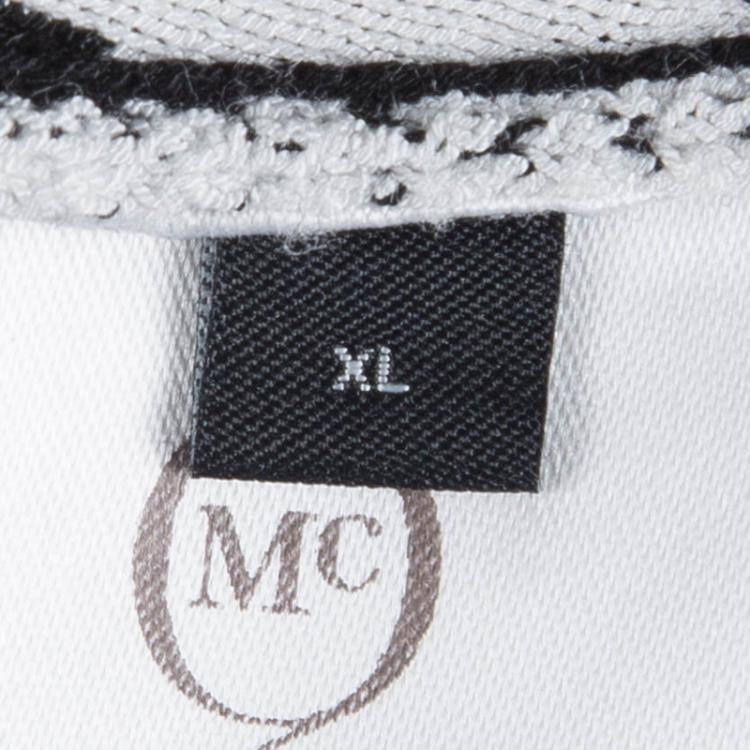 Pre Owned McQ By Alexander McQueen Monochrome Houndstooth Knit Sleeveless Dress XL