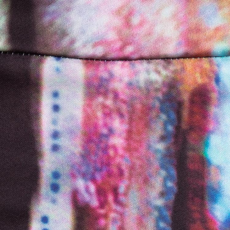Pre Owned McQ By Alexander McQueen Multicolor Blurry Lights Print  Skirt S