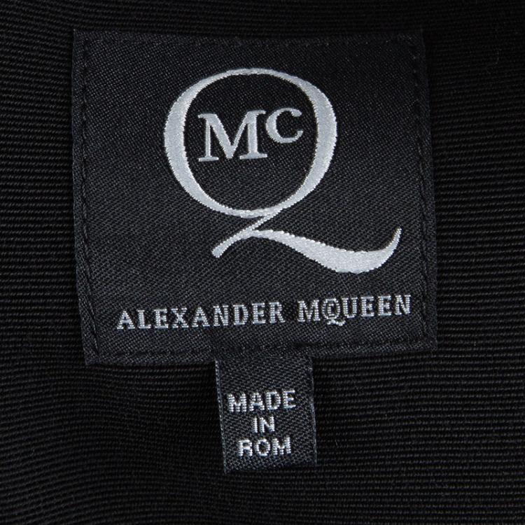 Pre Owned McQ By Alexander McQueen Black Pleat Detail Sleeveless Dress S