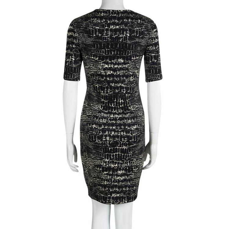 Pre Owned McQ by Alexander McQueen Animal Print Bodycon Dress S