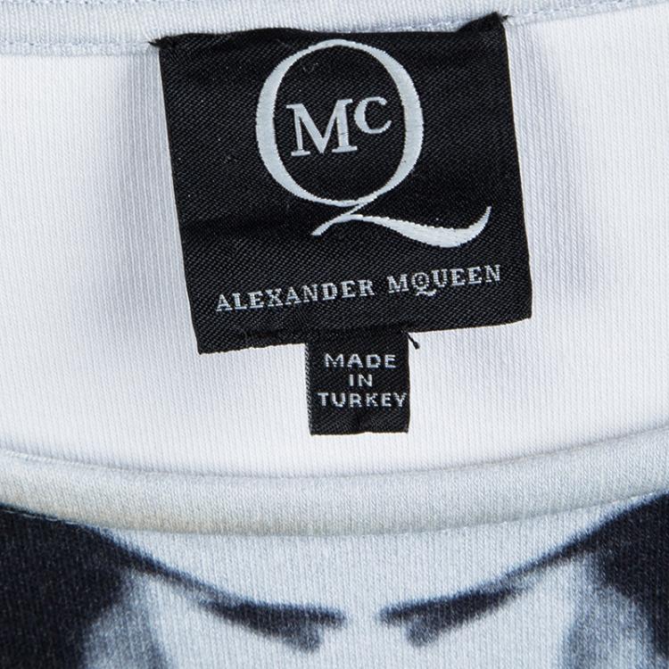 Pre Owned McQ by Alexander McQueen Bird Printed Sleeveless Cotton Fitted Midi Dress S 