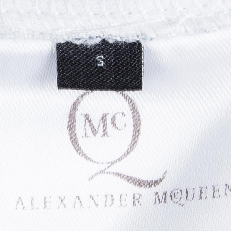 Pre Owned McQ by Alexander McQueen Bird Printed Sleeveless Cotton Fitted Midi Dress S 