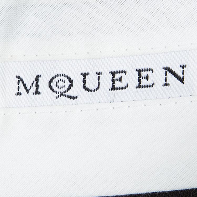 Pre Owned McQ By Alexander Mcqueen Brown Draped Belt Detail Wide Leg Trousers M