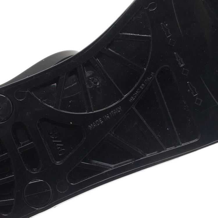 Pre Owned McQ by Alexander Mcqueen Black Swallow Print Jelly Sandals Size 39/40