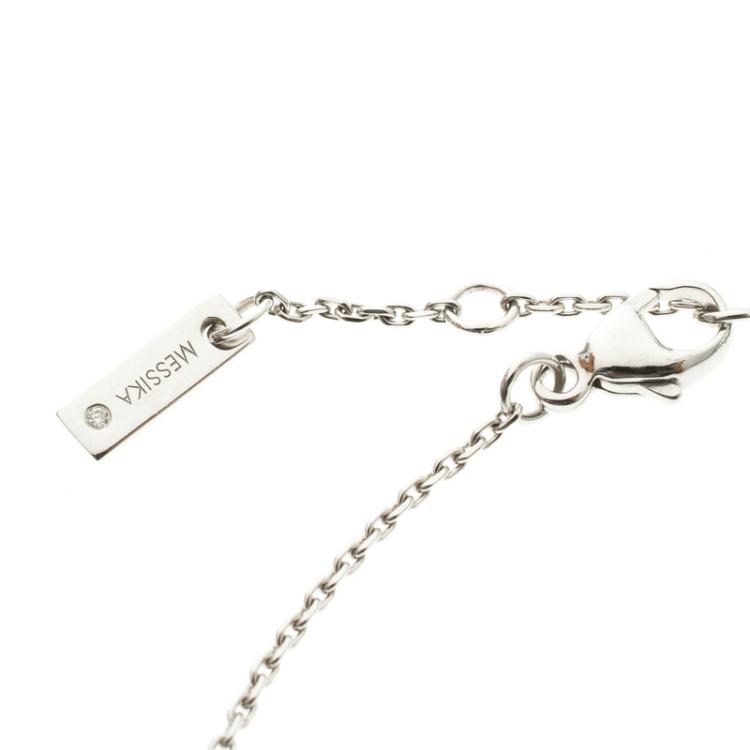 Pre Owned Messika Joy Diamond 18k White Gold Bracelet XS