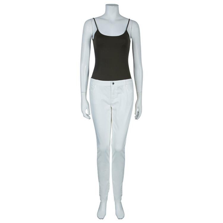 Pre Owned Michael Kors White Denim Skinny Fit Jeans M