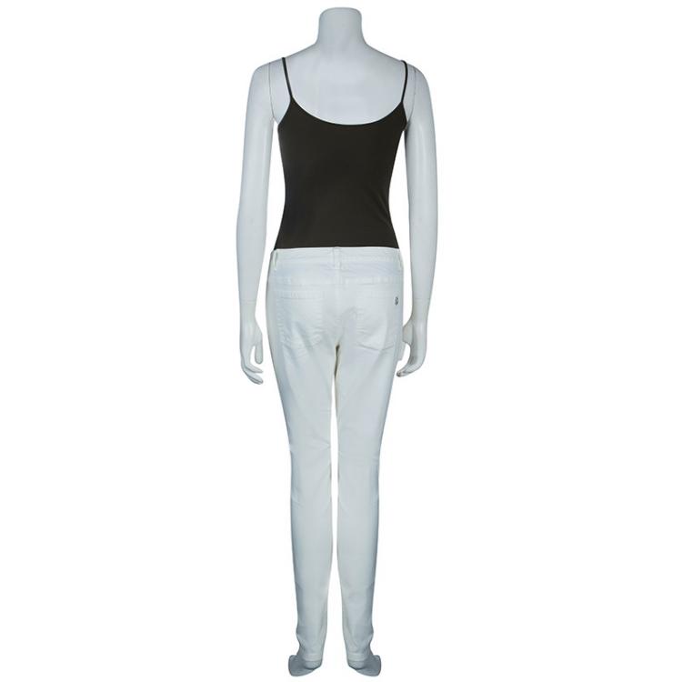 Pre Owned Michael Kors White Denim Skinny Fit Jeans M