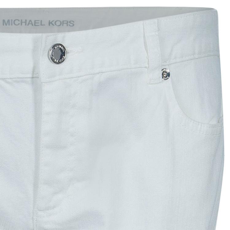 Pre Owned Michael Kors White Denim Skinny Fit Jeans M