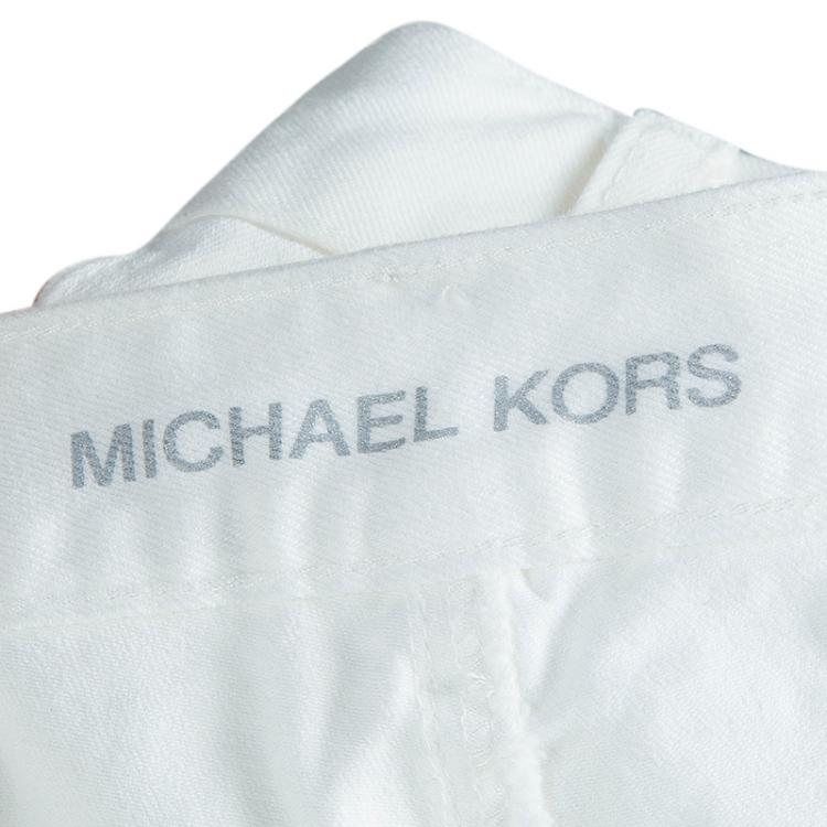 Pre Owned Michael Kors White Denim Skinny Fit Jeans M