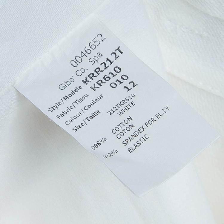 Pre Owned Michael Kors White Denim Flare Jeans L