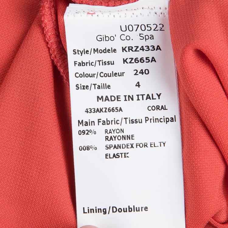Pre Owned Michael Kors Red Knit Draped One Shoulder Dress S