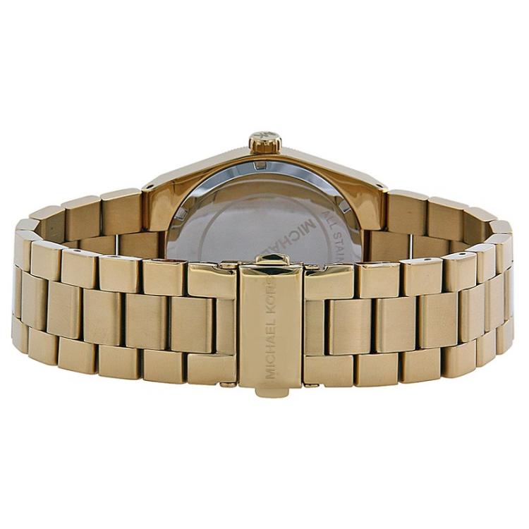 مملوكة مسبقًا Michael Kors Blue Gold-Plated Stainless Steel Channing MK5894 Women's Wristwatch 38MM