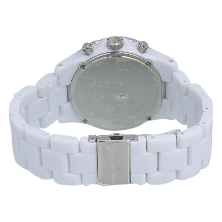 Pre Owned Michael Kors Silver Stainless Steel and Acetate Madison MK5300 Women's Wristwatch 39MM