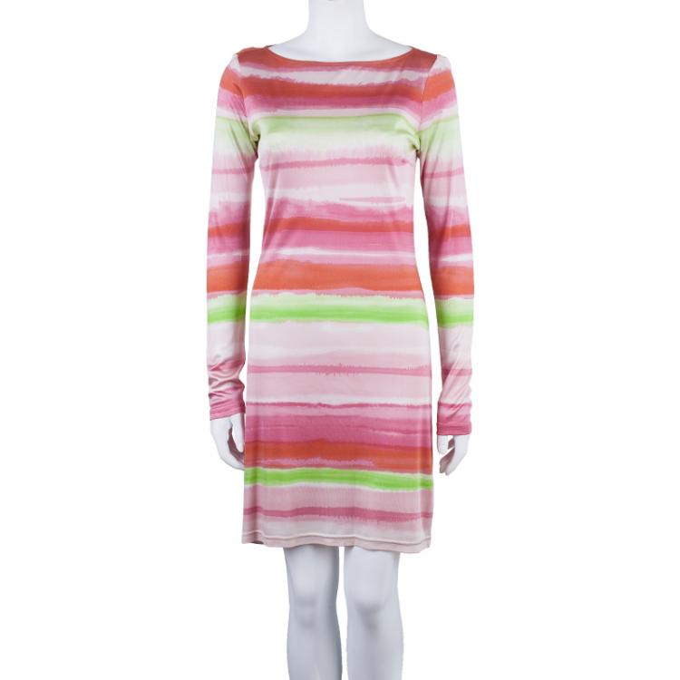 Pre Owned Michael Kors Multicolor Striped Dress M