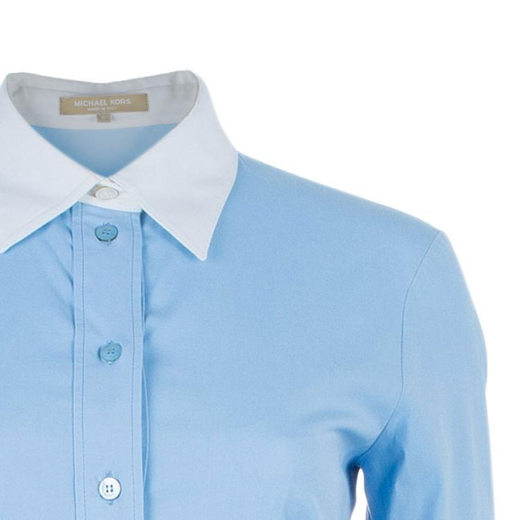 Pre Owned Michael Kors Blue Shirt Dress M