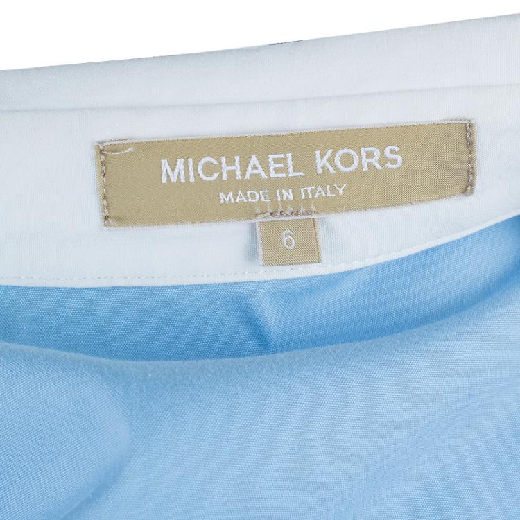 Pre Owned Michael Kors Blue Shirt Dress M