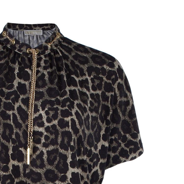 مملوكة مسبقًا Michael Kors Leopard Print Jersey Maxi Dress