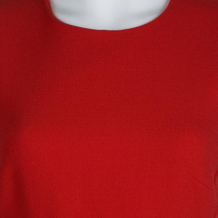 Pre Owned Michael Kors Red Knit Sleeveless Dress L