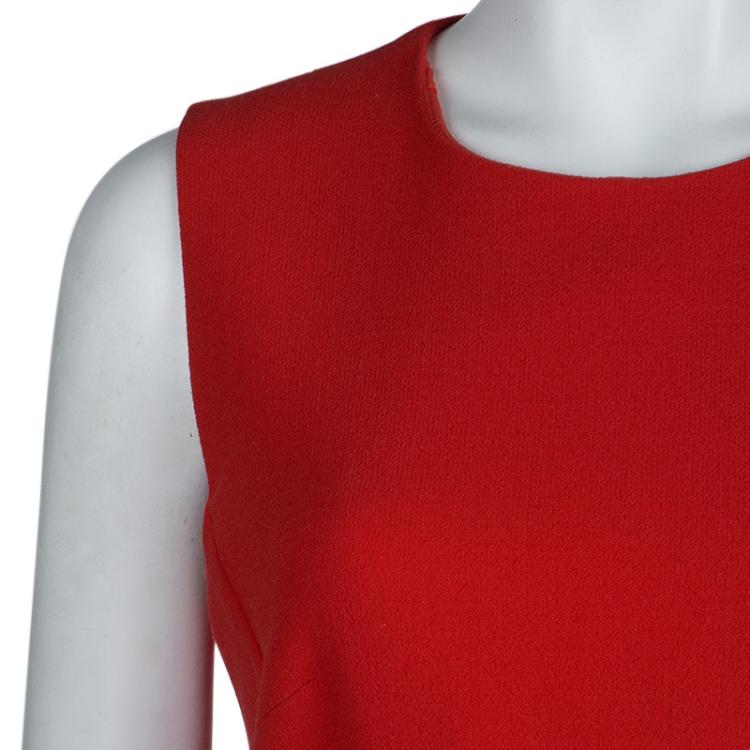 Pre Owned Michael Kors Red Knit Sleeveless Dress L