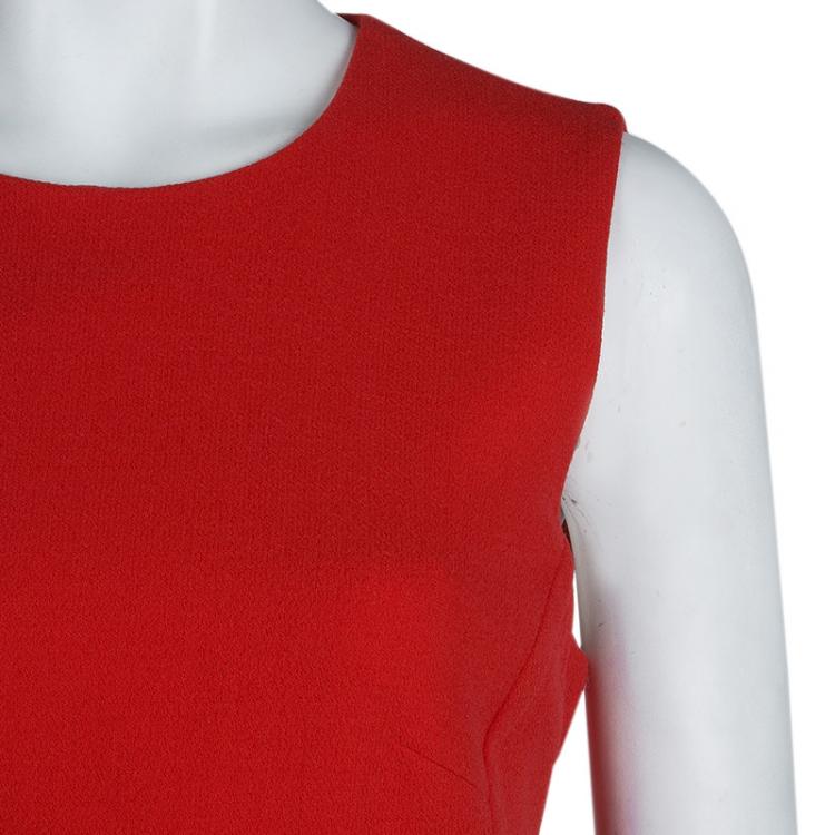 Pre Owned Michael Kors Red Knit Sleeveless Dress L