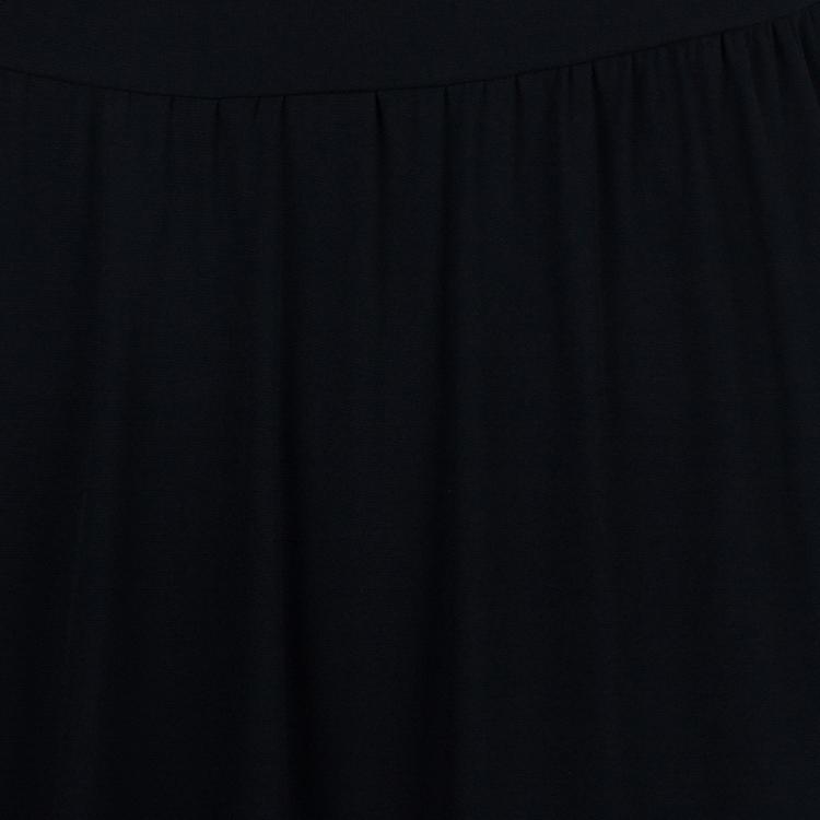 Pre Owned Michael Kors Black One Shoulder Crepe Maxi Dress S