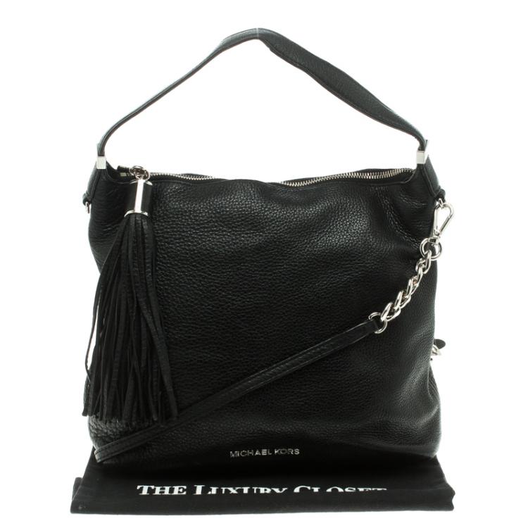 Pre Owned Michael Kors Black Leather Weston Shoulder Bag