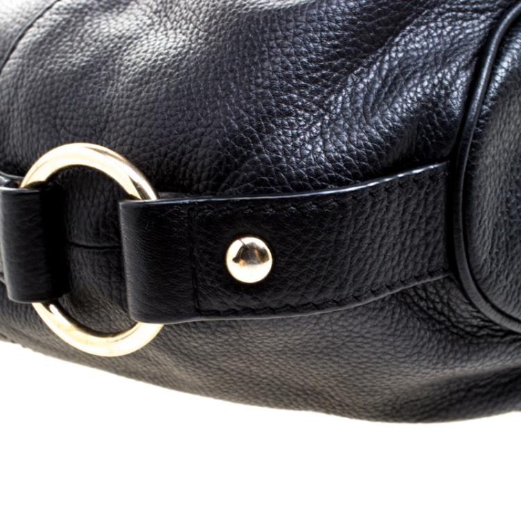 مملوكة مسبقًا Michael Kors Black Leather Fulton Hobo