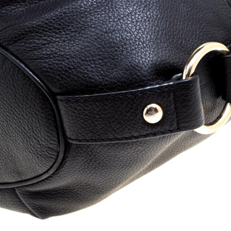 مملوكة مسبقًا Michael Kors Black Leather Fulton Hobo