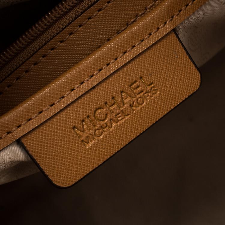 Pre Owned Michael Kors Copper Saffiano Leather Medium Selma Tote