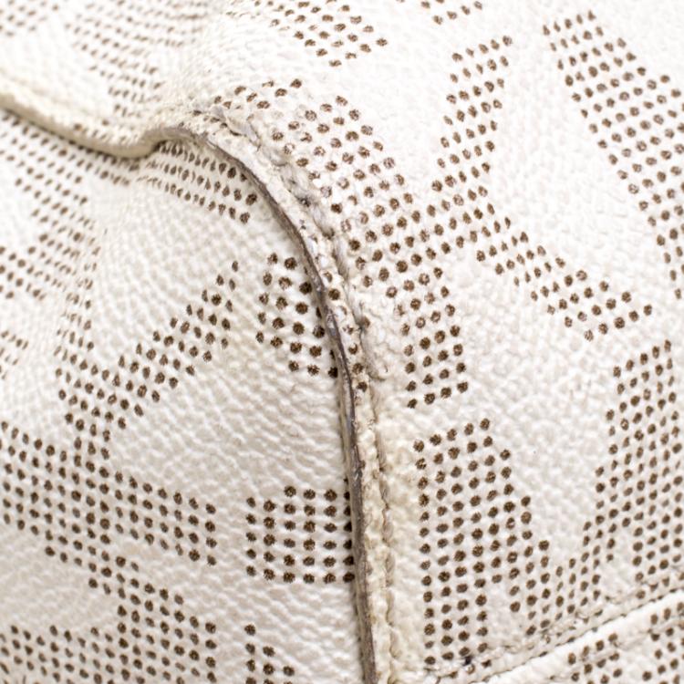 Pre Owned Michael Kors Off White Jet Set North South PVC Tote