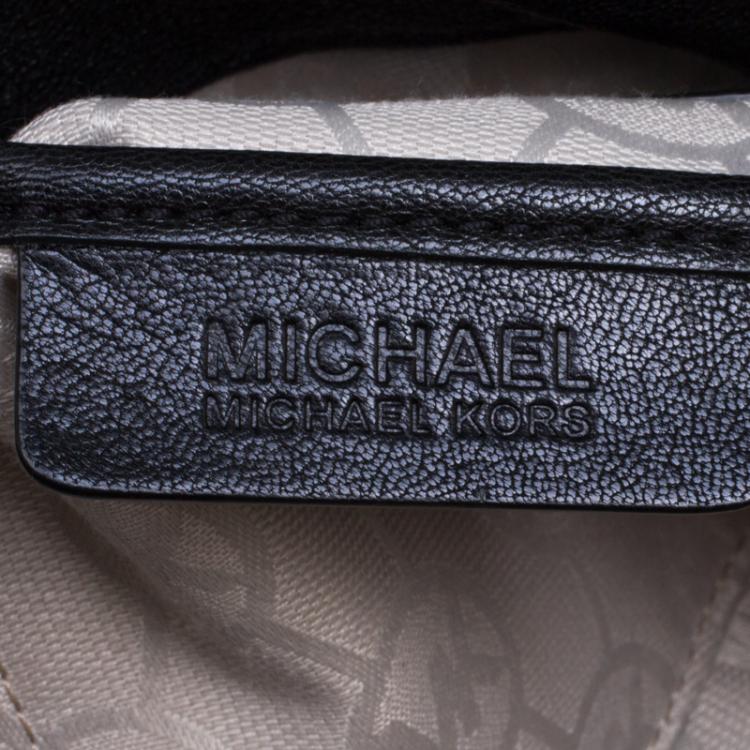 Pre Owned Michael Kors Black Leather Hamilton Satchel