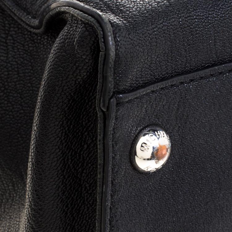 Pre Owned Michael Kors Black Leather Hamilton Satchel