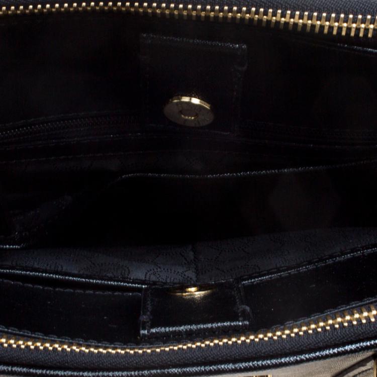 Pre Owned Michael Kors Black Saffiano Leather Large Reese Satchel