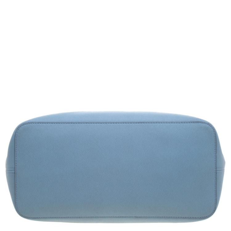 Pre Owned Michael Kors Powdered Blue Leather Jetset Tote