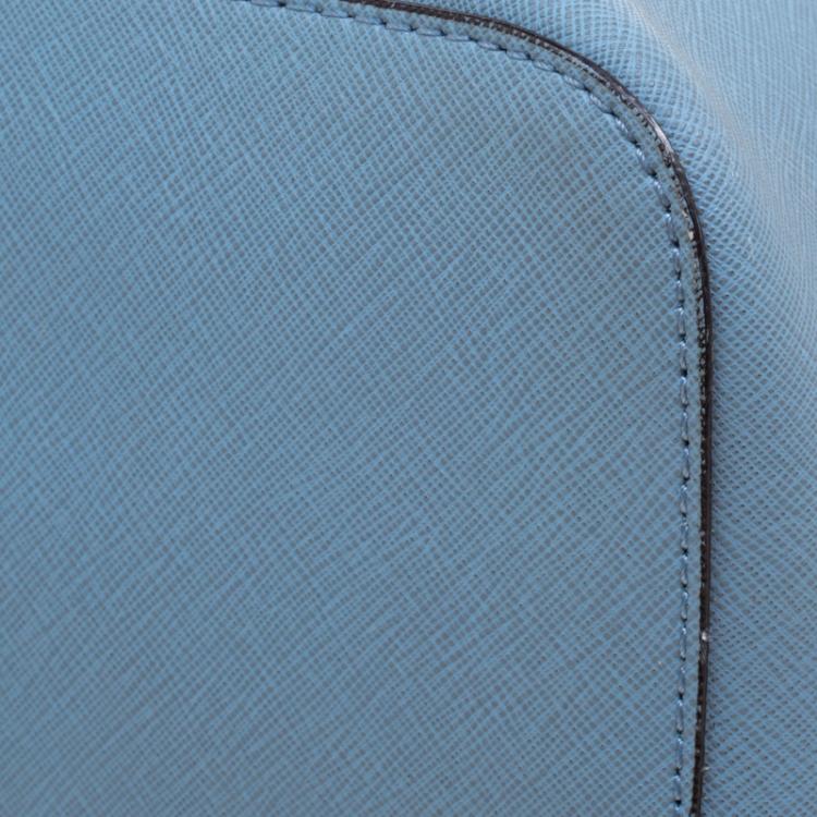 Pre Owned Michael Kors Powdered Blue Leather Jetset Tote