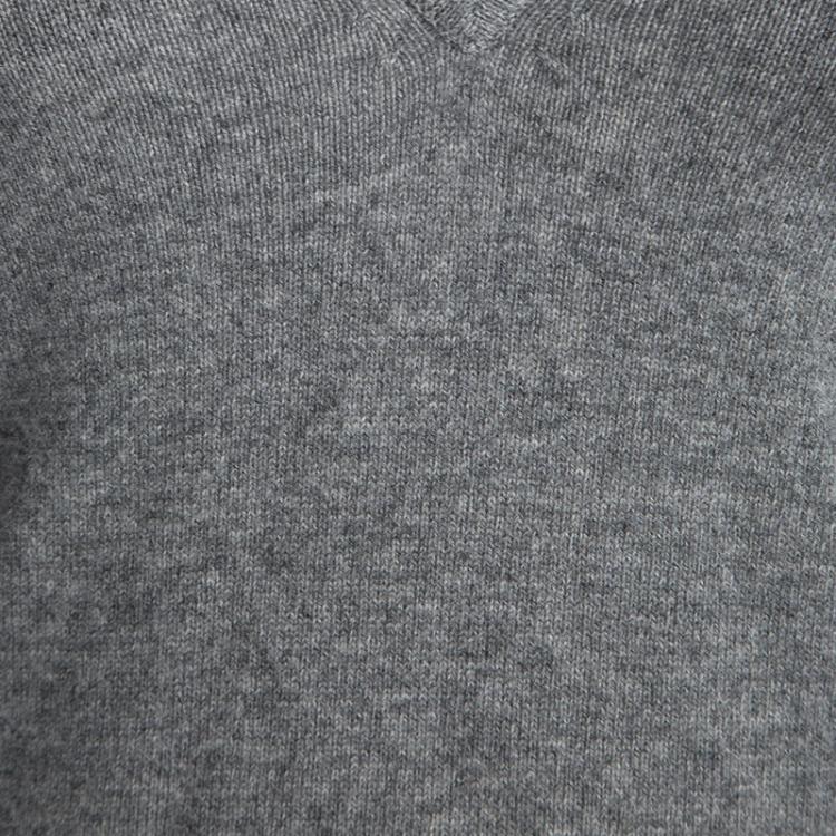 Pre Owned Michael Michael Kors Grey Cashmere V Neck Sweater S