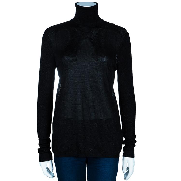 Black glitter outlet turtleneck